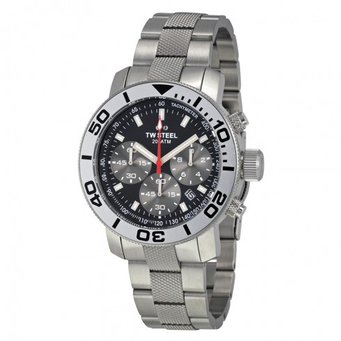 TW Steel Grandeur Chronograph Black Dial Stainless Steel Men's Watch TW706 watches