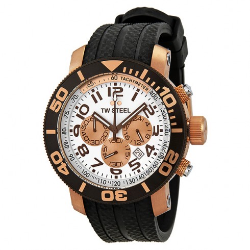 TW Steel Grandeur Diver 45 MM Rose Gold Plated Case Men's Watch TW76 watches