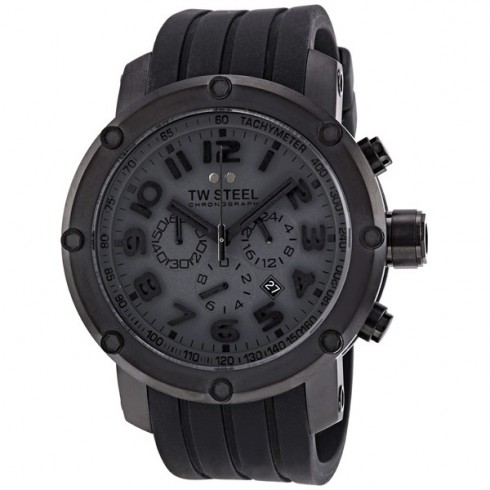 TW Steel Grandeur Tech 48 MM Black Dial Chronograph Men's Watch TW129 watches