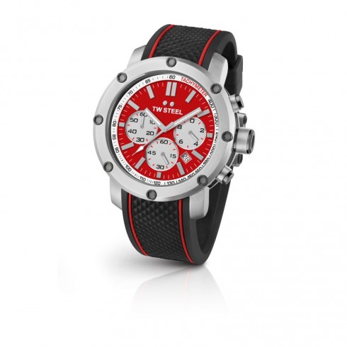 TW Steel Grandeur Tech Red Dial Men's Chronograph Watch TS1 watches