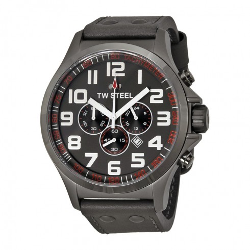 TW Steel Pilot Chronograph Grey Dual Titanium PVD Men's Watch TW423 watches