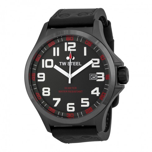 TW Steel Pilot Grey Dial Titanium PVD Stainless Steel Men's Watch TW421 watches