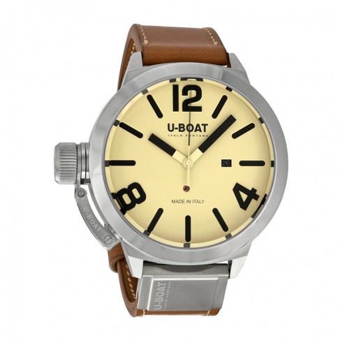 U Boat Classico Beige Dial Brown Leather Men's Watch 7121 watches