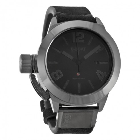 U Boat Classico Black DIal Black Leather Men's Watch 7337 watches
