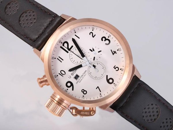 U-Boat Flightdeck 1758 Manual Winding White Dial Round Watch watches