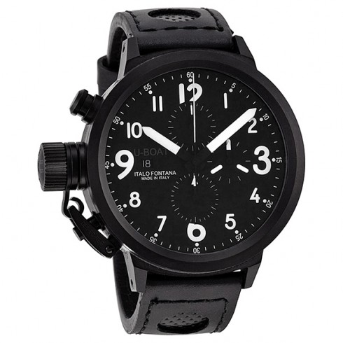 U Boat Flightdeck Z 50 CAB 3 Black Dial Chronograph Black Leather Men's Watch 6121 watches