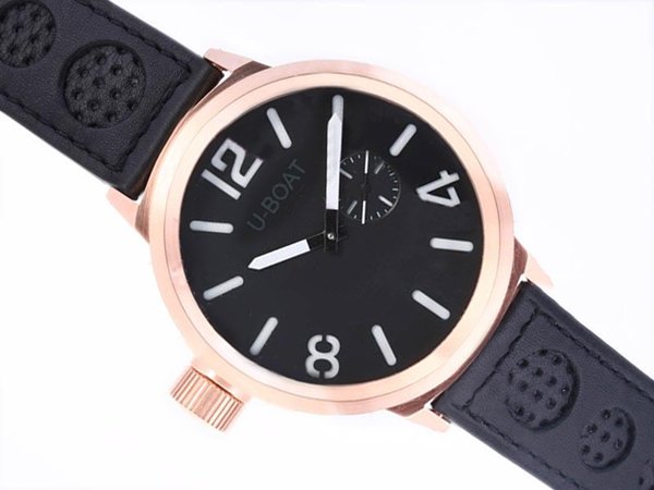 U-Boat Italo Fontana 2060 Mens Black Crocodile Leather Strap 50mm Watch watches