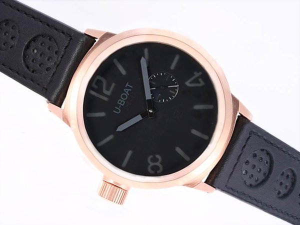 U-Boat Italo Fontana 2060 Rose Gold Case Round Black Dial Watch watches