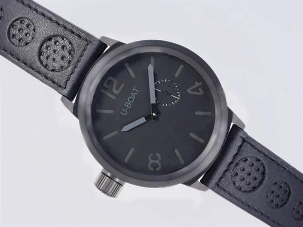 U-Boat Italo Fontana 45 AB 4 Mens Black Cow Leather Strap 50mm Watch watches