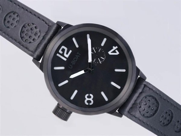 U-Boat Italo Fontana 5571 Black Dial 50mm Black Crocodile Leather Strap Watch watches