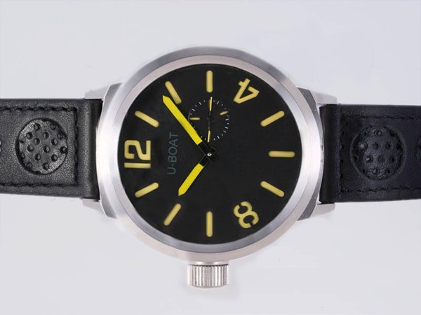 U-Boat Italo Fontana 5571 Stainless Steel Case Black Dial Round Watch watches