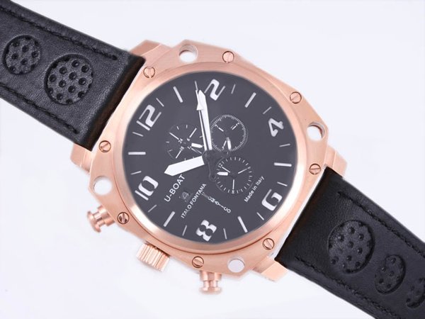U-Boat Thousands Of Feet 1890 Automatic Round Black Dial Watch watches