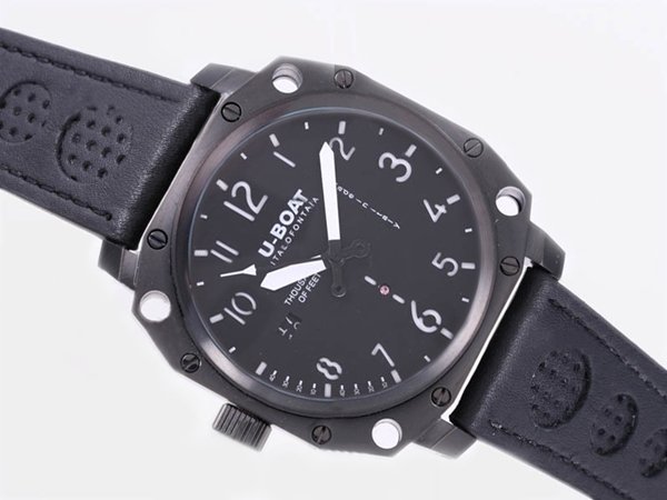 U-Boat Thousands Of Feet 1918 PVD Bezel Manual Winding Black Dial Watch watches