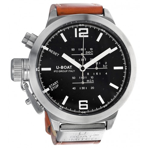 U-Boat Black Dial Light Brown Leather Men's Watch 378 watches