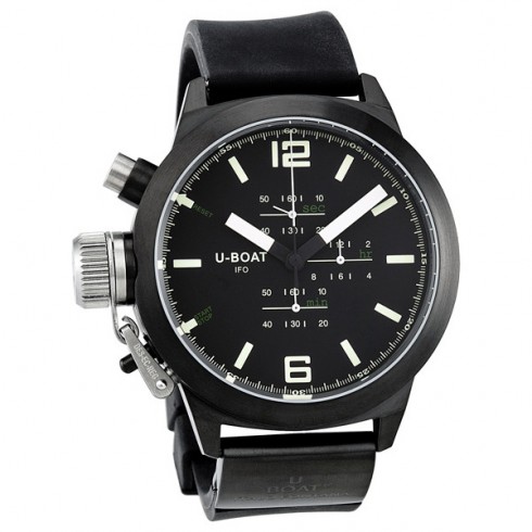 U-Boat Black Dial Rubber Men's Watch 1021 watches