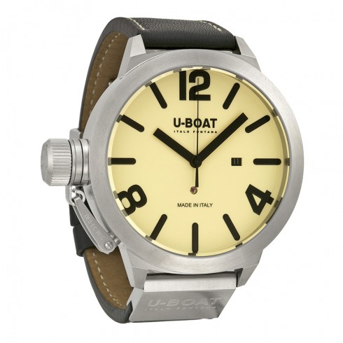 U-Boat Classico As Beige Dial Automatic Black Leather Men's Watch 5571 watches