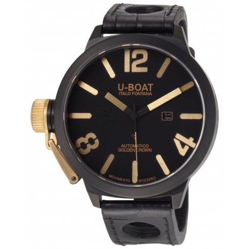 U-Boat Classico Black Dial Ceramic Black Leather Men's Watch 1215 watches