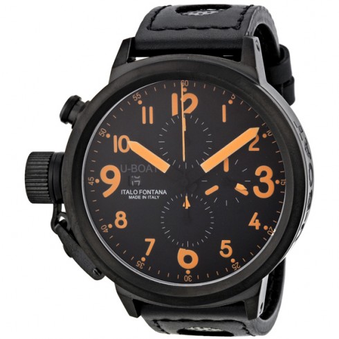 U-Boat Flightdeck CAB Automatic Chronograph Black Leather Men's Watch 6122 watches