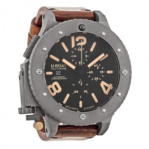 U-Boat U-42 Back Carbon Fiber Dial Chronograph Titanium Men's Watch 6475 watches