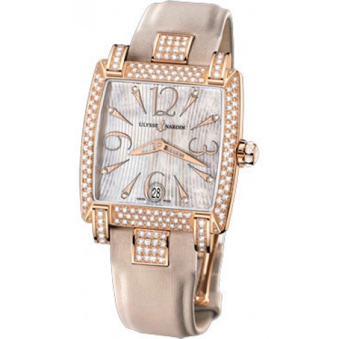 Ulysse Nardin Caprice Honey Mother of Pearl Satin Straps Automatic Ladies Watch 136-91AC-695 watches