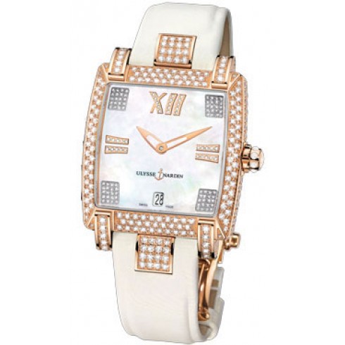 Ulysse Nardin Caprice Mother of Pearl Dial Satin Strap Automatic Ladies Watch 136-91FC-301 watches