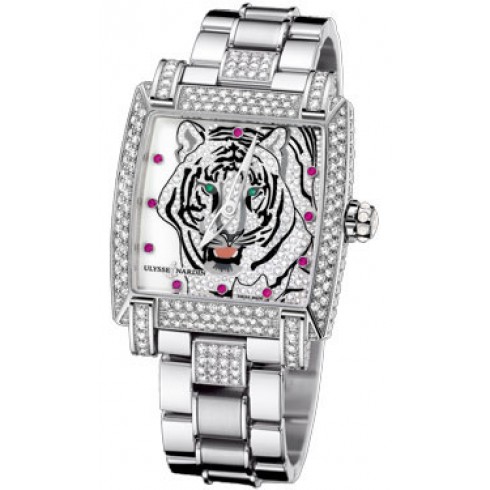 Ulysse Nardin Caprice White Dial 18kt White Gold Ladies Watch 130-91FC-8C-TIGER watches