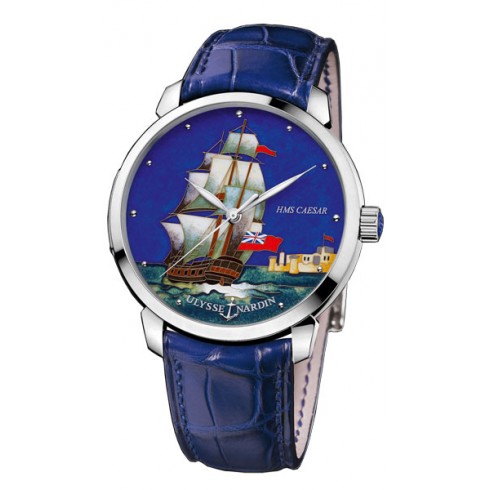 Ulysse Nardin Classico Caesar Enamel Cloisonne Dial Alligator Leather Automatic Men's Watch 8150-111-2-CAESAR watches