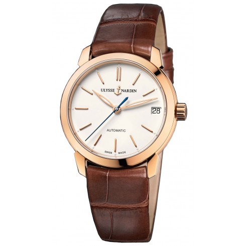 Replica Ulysse Nardin Classico Lady Eggshell Dial Leather Strap Automatic Ladies Watch 8106-116-2-90 Watch