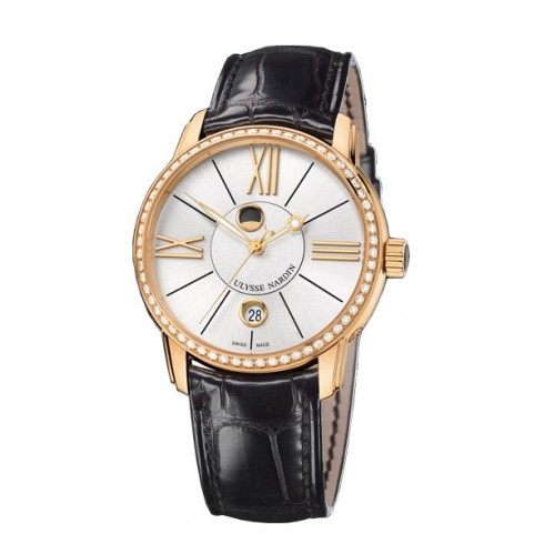 Ulysse Nardin Classico Luna Black Dial 18kt Rose Gold Automatic Men's Watch 8296-122B-2-41 watches