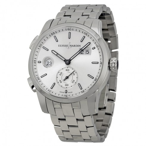 Ulysse Nardin Dual Time Automatic Silver Dial Stainless Steel Men's Watch 3343-126-7-91 watches