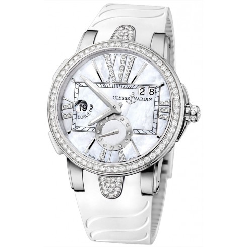 Ulysse Nardin Executive Dual Time Mother Of Pearl Dial Automatic Ladies Watch 243-10B-3C/691 watches