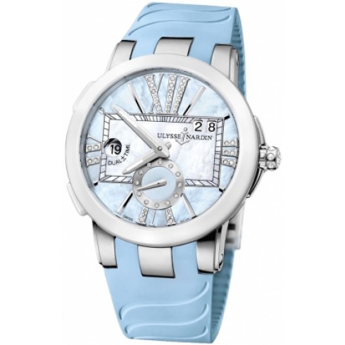 Ulysse Nardin Executive Dual Time Mother of Pearl Dial Diamond Ladies Watch 243-10-393 watches