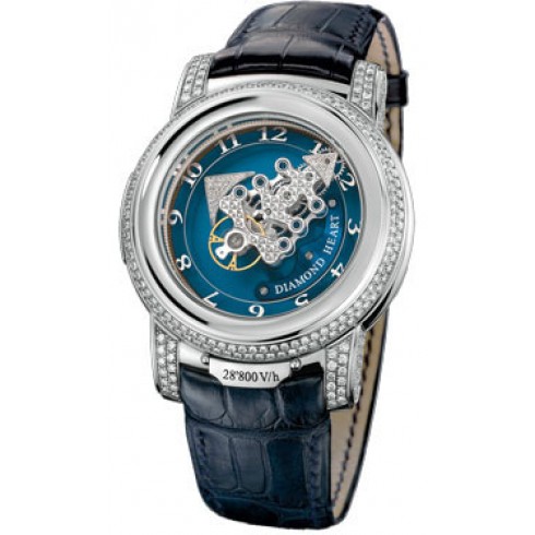 Ulysse Nardin Freak 28'800 V/h Diamond Heart Blue Set With Diamonds Dial Leather Strap Automatic Men's Watch 029-80 watches