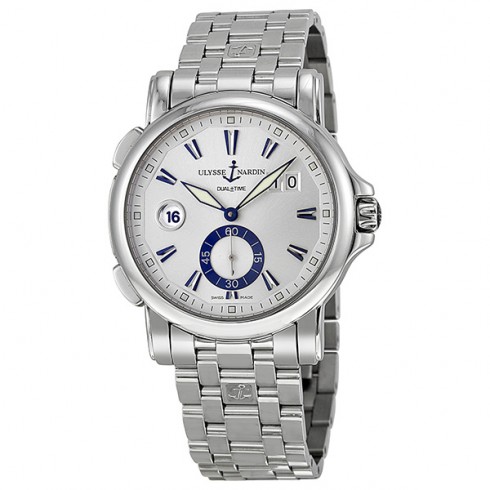 Ulysse Nardin GMT Big Date Silver Dial Stainless Steel Men's Watch 243-55-7-91 watches