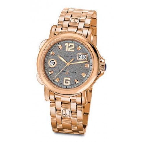 Ulysse Nardin GMT Dual Time Grey Dial 18 kt Rose Gold Automatic Men's Watch 226-87-8-61 watches