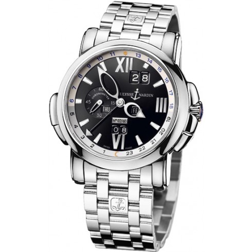 Ulysse Nardin GMT Perpetual Black Dial 18kt White Gold Men's Watch 320-60-8-32 watches