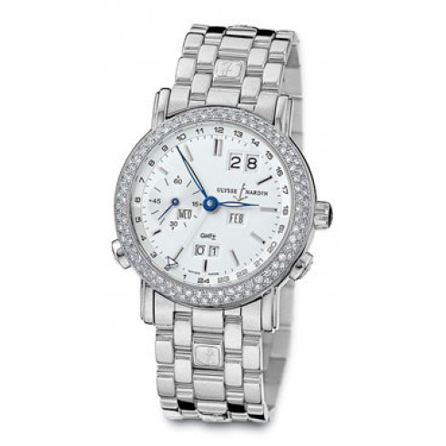 Ulysse Nardin GMT Perpetual Silver Dial 18kt White Gold Automatic Men's Watch 320-28-8 watches