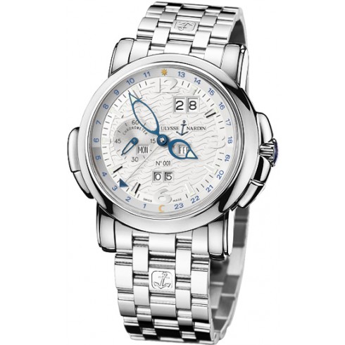 Ulysse Nardin GMT Perpetual Silver Dial 18kt White Gold Men's Watch 320-60-8-60 watches