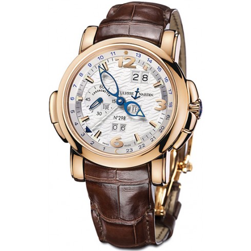 Ulysse Nardin GMT Perpetual Silver Dial Alligator Leather Automatic Men's Watch 322-66-91 watches