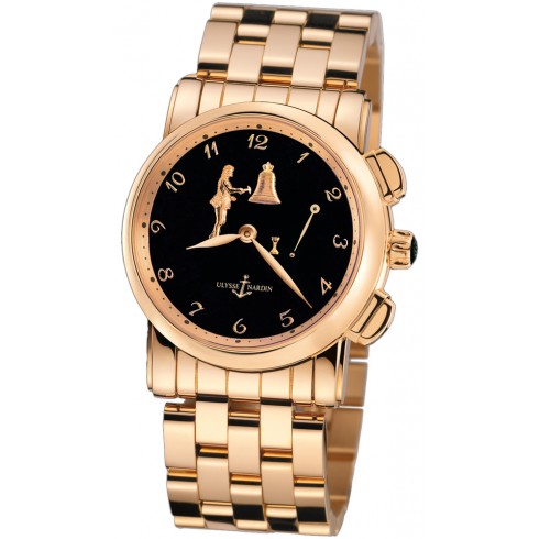 Ulysse Nardin Hour Striker Black Dial 18kt Rose Gold Men's Watch 6106-103-8-E2 watches