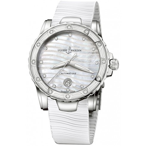 Ulysse Nardin Lady Marine Diver Mother of Pearl Dial Ladies Watch 8153-180E-3-10 watches