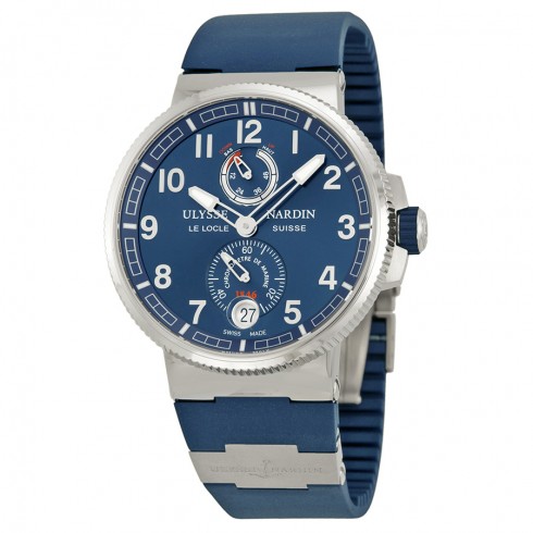 Ulysse Nardin Marine Automatic Blue Dial Blue Rubber Men's Watch 1183-126-3-63 watches