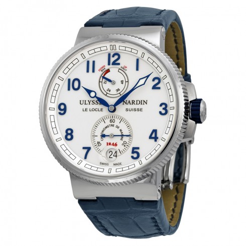Ulysse Nardin Marine Automatic Chronometer White Dial Blue Leather Men's Watch 1183-126-60 watches