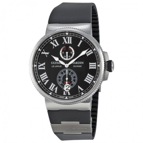 Ulysse Nardin Marine Chronometer Black Dial Stainless Steel Titanium Automatic Men's Watch 1183-122-3-42-V2 watches