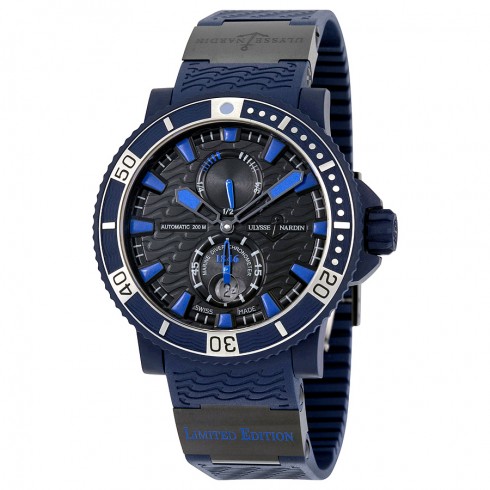 Ulysse Nardin Marine Chronometer Black Dial Blue Automatic Men's Watch 263-97LE-3C watches