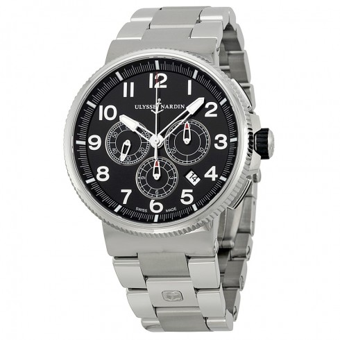 Ulysse Nardin Marine Chronometer Black Dial Stainless Steel Men's Watch 1503-150-7M-62 watches