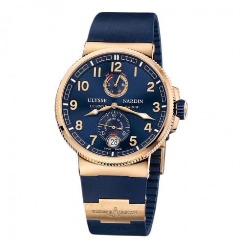 Ulysse Nardin Marine Chronometer Blue Dial 18K Rose Gold Automatic Men's Watch 1186-126-3-62 watches