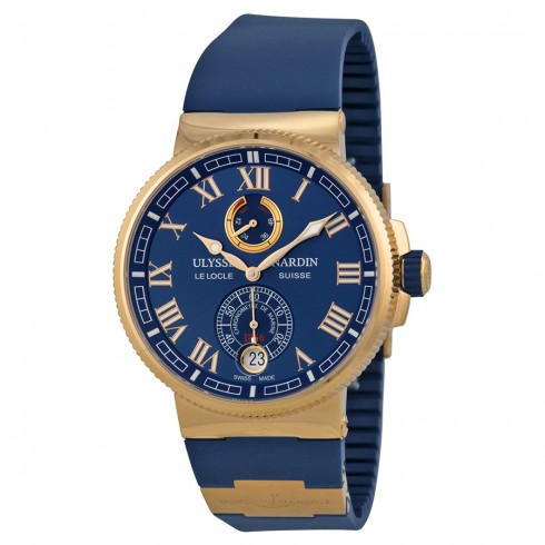 Ulysse Nardin Marine Chronometer Blue Dial 18kt Rose Gold Men's Watch 1186-126-3-43 watches
