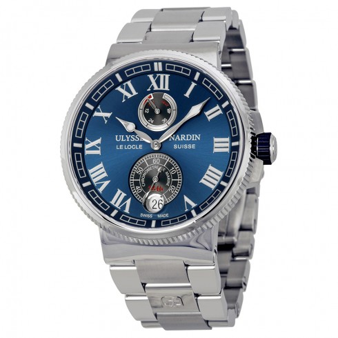Ulysse Nardin Marine Chronometer Blue Dial Stainless Steel Men's Watch 1183-126-7M-43 watches