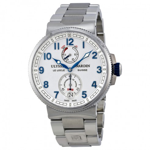 Ulysse Nardin Marine Chronometer White Dial Stainless Steel Men's Watch 1183-126-7M-60 watches